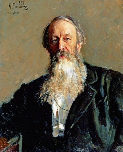 Retrato de Vladimir Stasov (1824-1906) de Ilya Efimovich Repin